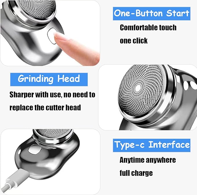 Novixa Mini-Shave Portable Electric Shaver, 2026 New Upgrade Mini Electric Razor Shavers for Men