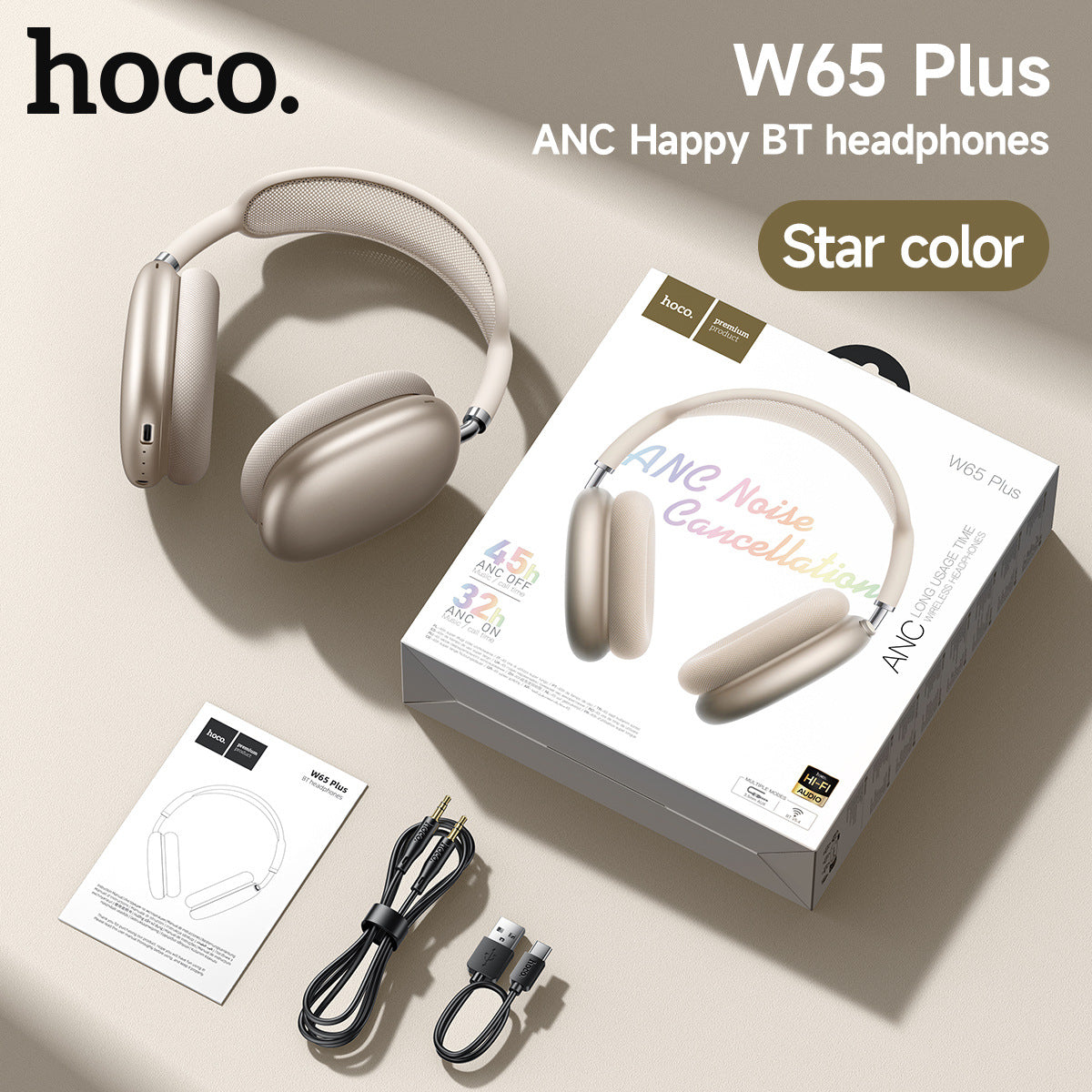 Novixa Noise-Cancelling Wireless Bluetooth Headphones