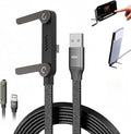 Novixa 2-in-1 Invisible Holder Charger Cable, 240W Portable Fast Charging Cord with Built-in Phone Stand