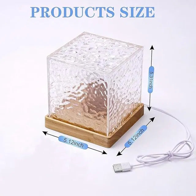 Novixa Dynamic Water Ripple Projection Light, USB Portable Night Lamp for Home Decor
