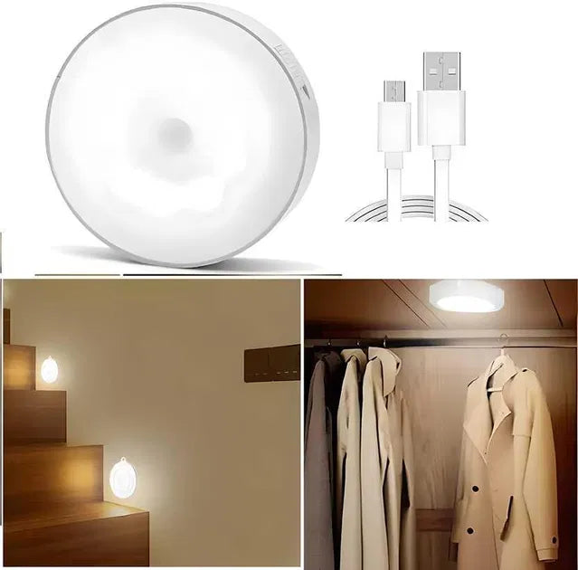Novixa Motion Sensor Light for Home with USB Charging Wireless LED Night Light ( Pack of 2)